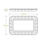 21x14x2cm / 8x5" Plant Fibre Produce Tray - Cafe Supply