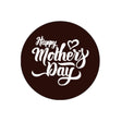 Chocolate Dark Happy Mothers Day Round - 50mm (30PK) - Cafe Supply