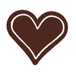 Chocolate Dark Plain Heart - 30mm (30PK) - Cafe Supply