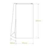 #8 SOS White Paper Bag - Cafe Supply