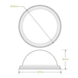 120ml / 4oz Plant Fibre Dome Ice Cream BioCup Lid - Cafe Supply