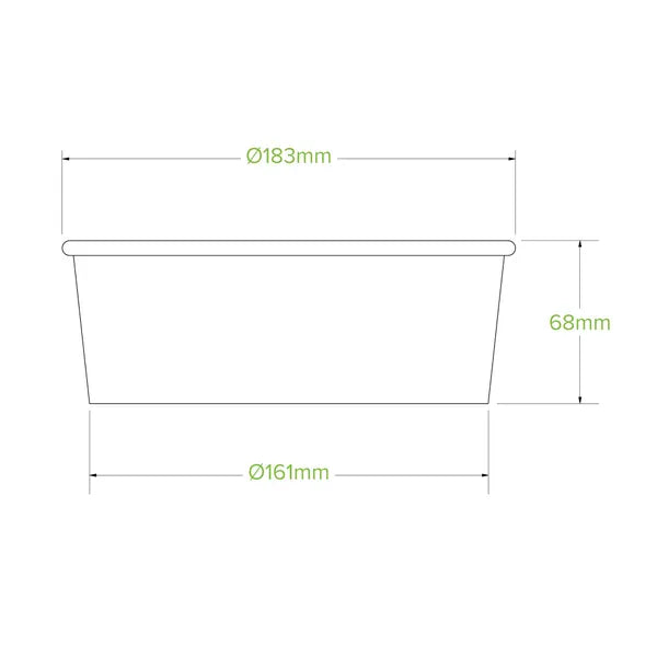 1,300ml Extra Large White BioBowl - Cafe Supply