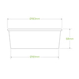 1,300ml Extra Large White BioBowl - Cafe Supply