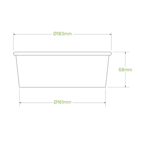 1,300ml Extra Large White BioBowl - Cafe Supply