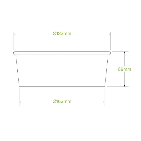1,300ml Extra Large Kraft BioBowl - Cafe Supply