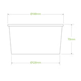 1,000ml Large White BioBowl - Cafe Supply
