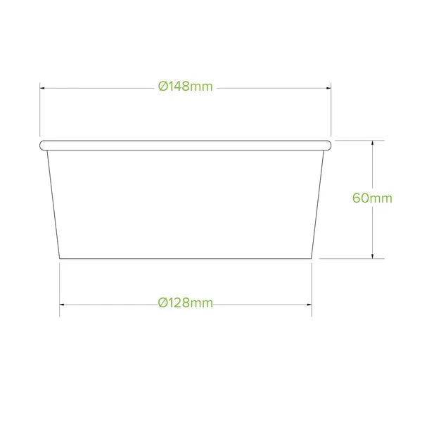 750ml Medium White BioBowl - Cafe Supply