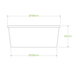 750ml Medium White BioBowl - Cafe Supply