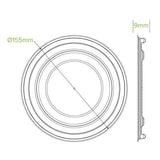 500-1,000ml White Plant Fibre BioBowl Lid - Cafe Supply