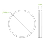 1,300ml Paper White BioBowl Lid - Cafe Supply
