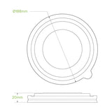 1,300ml PLA Kraft BioBowl Lid - Cafe Supply