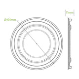1,300ml White Plant Fibre BioBowl Lid - Cafe Supply
