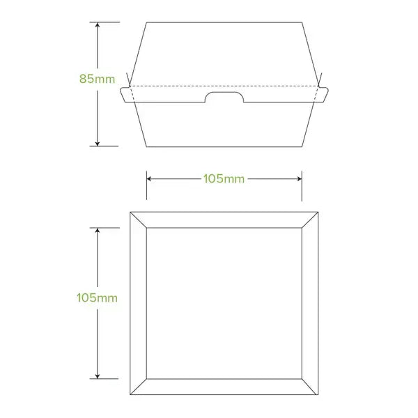 Burger BioBoard Box - Cafe Supply