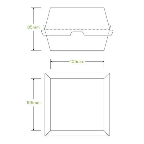 Burger BioBoard Box - Cafe Supply