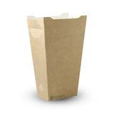 Unlined Large Enclosed BioBoard Chip Box - Cafe Supply