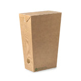Unlined Large Enclosed BioBoard Chip Box - Cafe Supply