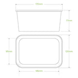 1,000ml White BioBoard Takeaway Base