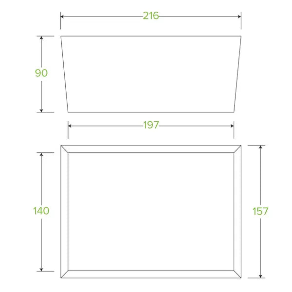 Extra Large BioBoard Lunch Box - Cafe Supply