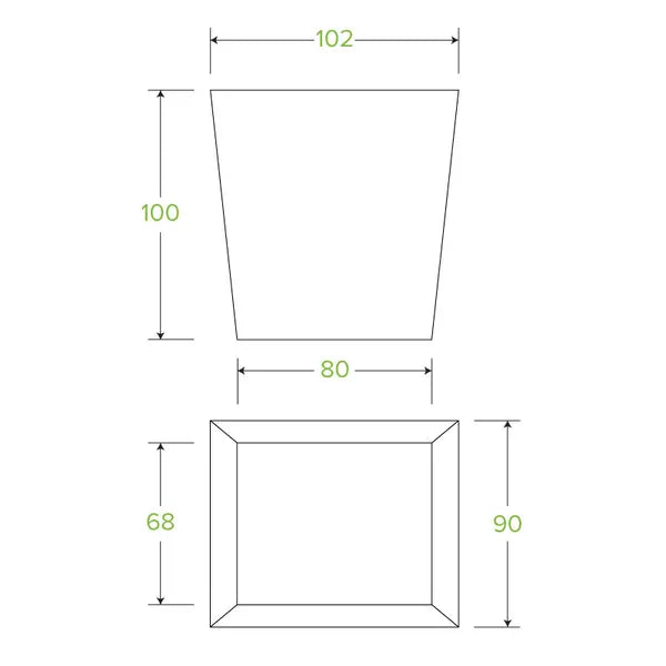 780ml / 26oz BioBoard Noodle Box - Cafe Supply
