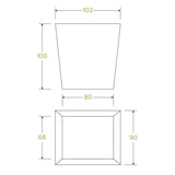 780ml / 26oz BioBoard Noodle Box - Cafe Supply
