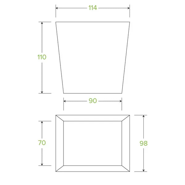 960ml / 32oz BioBoard Noodle Box - Cafe Supply