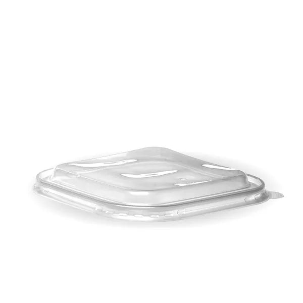 750ml-1,400ml Clear PP Square Takeaway Lid - Cafe Supply
