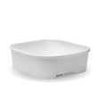 1,000ml White BioBoard Square Takeaway Base - Cafe Supply