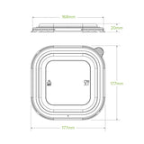 750ml-1,400ml Clear RPET Square Takeaway Lid - Cafe Supply