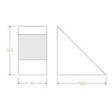 Medium BioBoard Sandwich Wedge - Cafe Supply