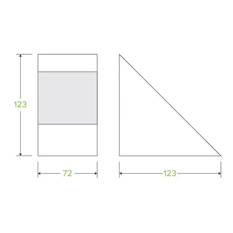 Medium BioBoard Sandwich Wedge - Cafe Supply