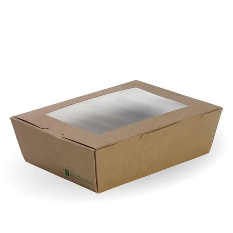 Large BioBoard Lunch Box With Window - Cafe Supply