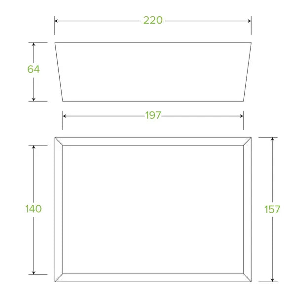 Large BioBoard Lunch Box With Window - Cafe Supply