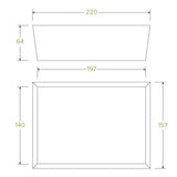 Large BioBoard Lunch Box With Window - Cafe Supply