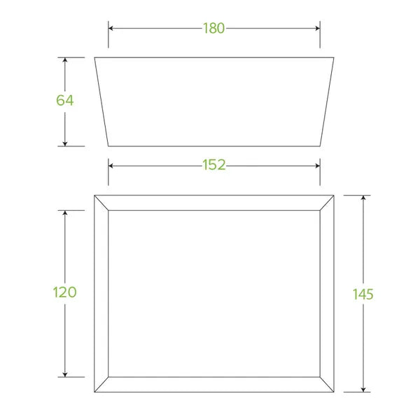 Medium BioBoard Lunch Box With Window - Cafe Supply