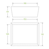 Medium BioBoard Lunch Box With Window - Cafe Supply