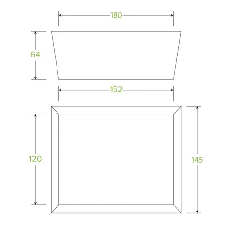Medium BioBoard Lunch Box With Window - Cafe Supply