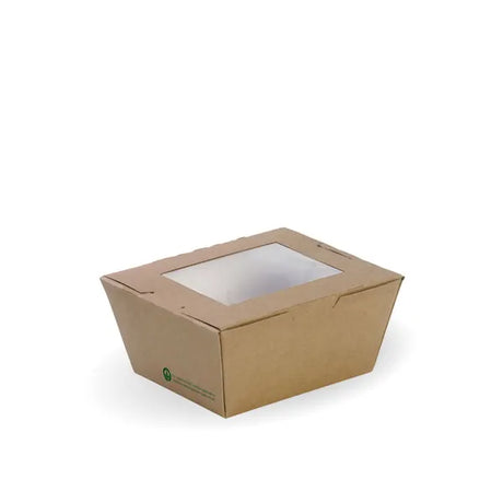 Small BioBoard Lunch Box With Window - Cafe Supply