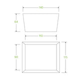 Small BioBoard Lunch Box With Window - Cafe Supply