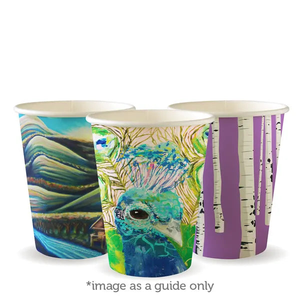 390ml / 12oz (90mm) Art Series Single Wall BioCup - Cafe Supply