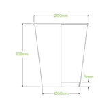 390ml / 12oz (90mm) Christmas Single Wall BioCup