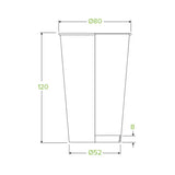 350ml / 12oz (80mm) White Single Wall BioCup - Cafe Supply
