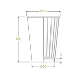 460ml / 16oz (90mm) Leaf Double Wall BioCup - Cafe Supply