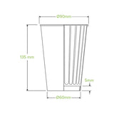 460ml / 16oz (90mm) Black Double Wall BioCup