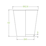 120ml / 4oz (63mm) White Single Wall BioCup - Cafe Supply