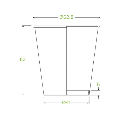 120ml / 4oz (63mm) White Single Wall BioCup - Cafe Supply