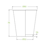230ml / 6oz (80mm) Black Single Wall BioCup