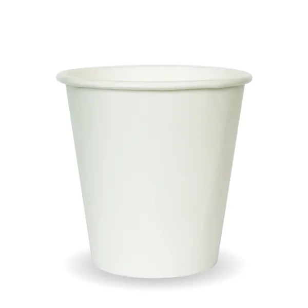 230ml / 6oz (80mm) White Single Wall BioCup - Cafe Supply