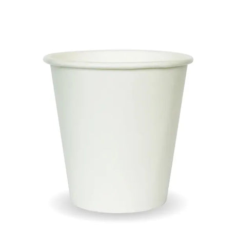 230ml / 6oz (80mm) White Single Wall BioCup - Cafe Supply