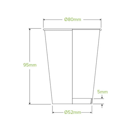 280ml / 8oz (80mm) Christmas Single Wall BioCup - Cafe Supply
