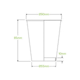 280ml / 8oz (90mm) Black Single Wall BioCup